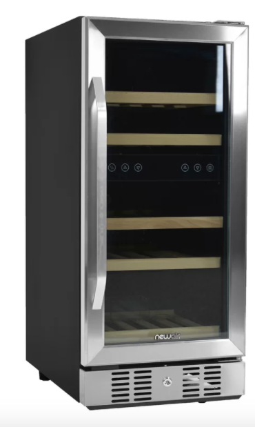 NewAir - 29 Bottle Dual Zone Built-In Wine Cooler