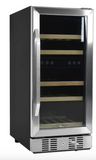 NewAir - 29 Bottle Dual Zone Built-In Wine Cooler