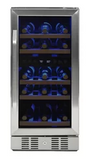 NewAir - 29 Bottle Dual Zone Built-In Wine Cooler
