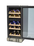 NewAir - 29 Bottle Dual Zone Built-In Wine Cooler